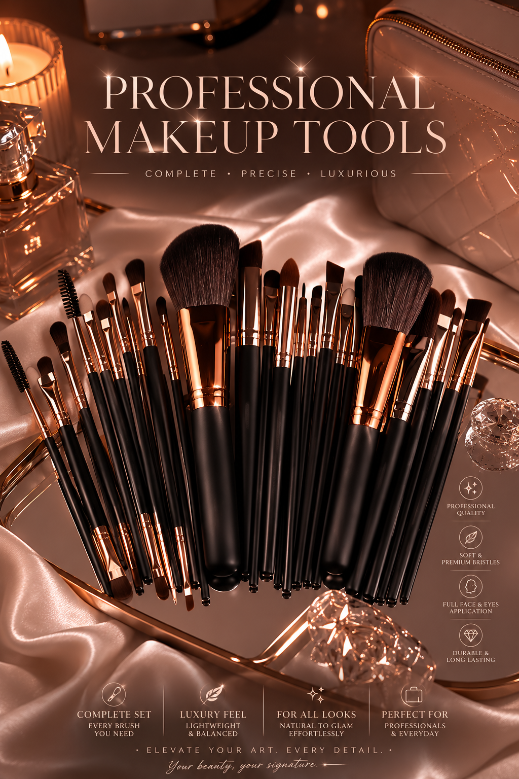 13/22pcs Professional Makeup Brushes Tools Set – Saint Glaze
