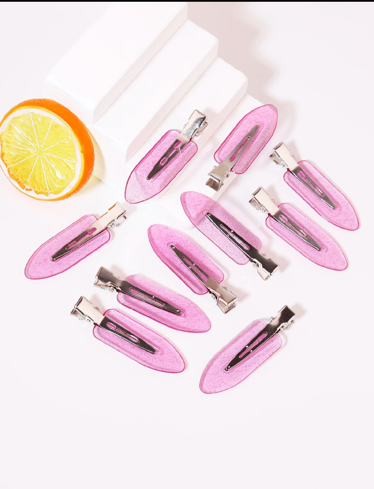 crystal glow hair clips