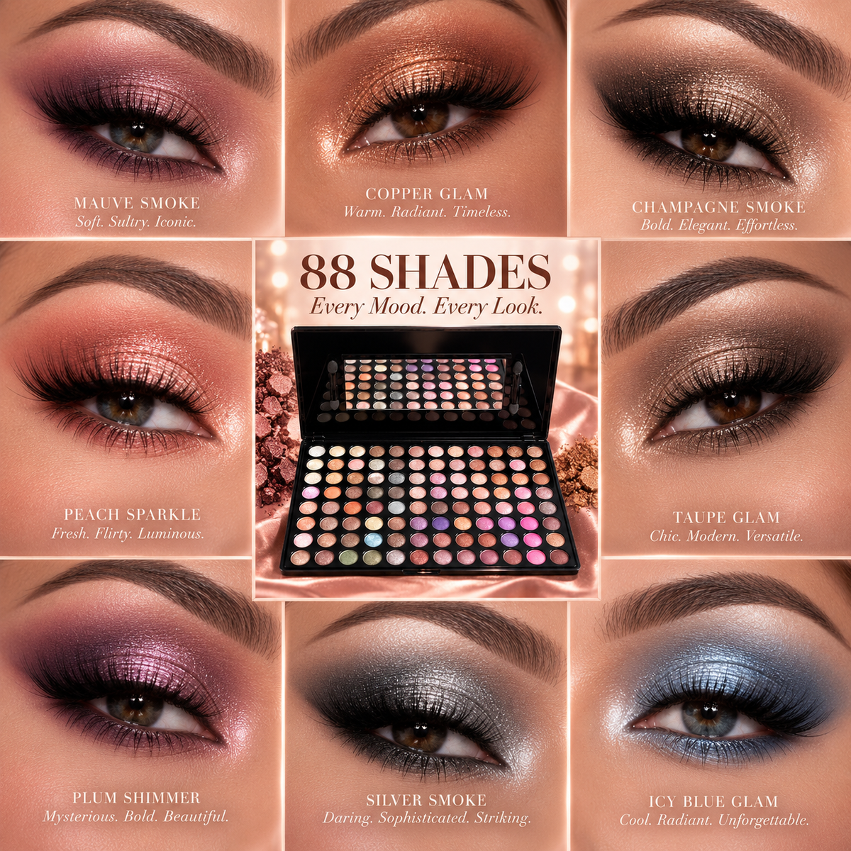 88 Colors Matte Shimmer Eyeshadow