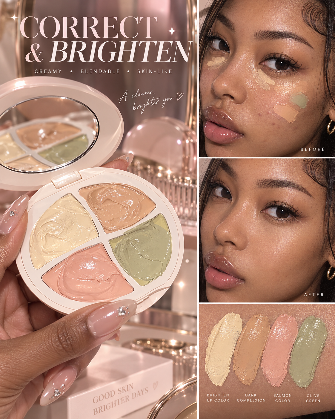 4 in 1 corrector concealer palette