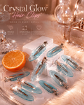 crystal glow hair clips