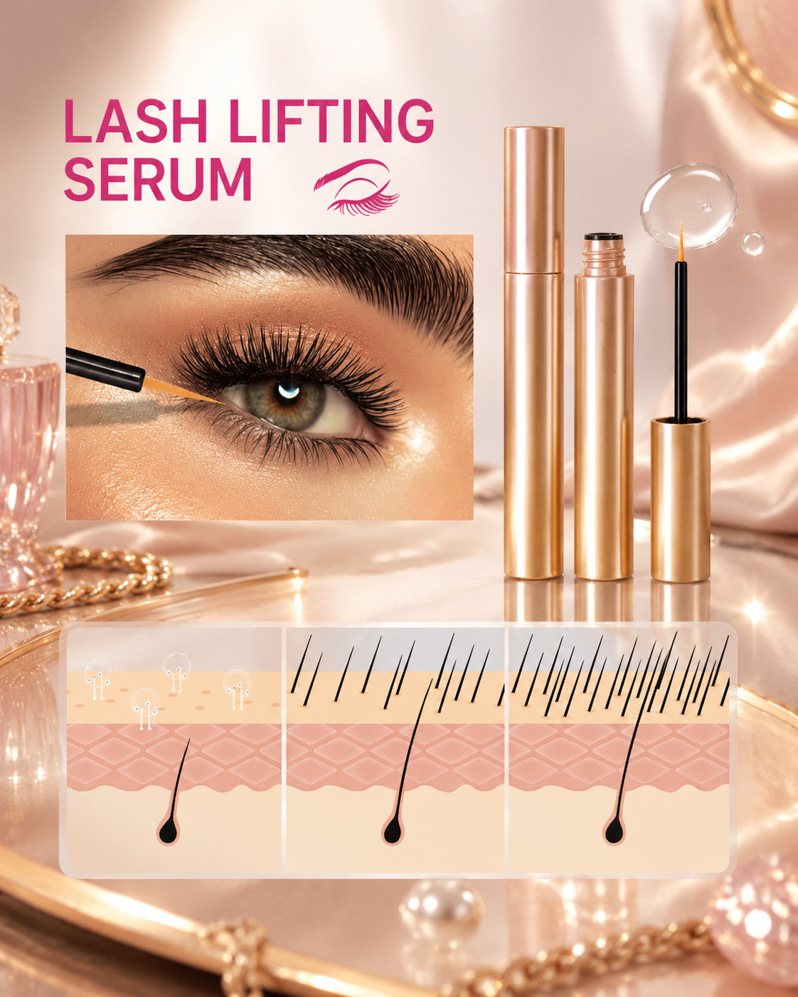Lash Enhancing Serum - Peptide & Vitamin Cruelty-Free Serum