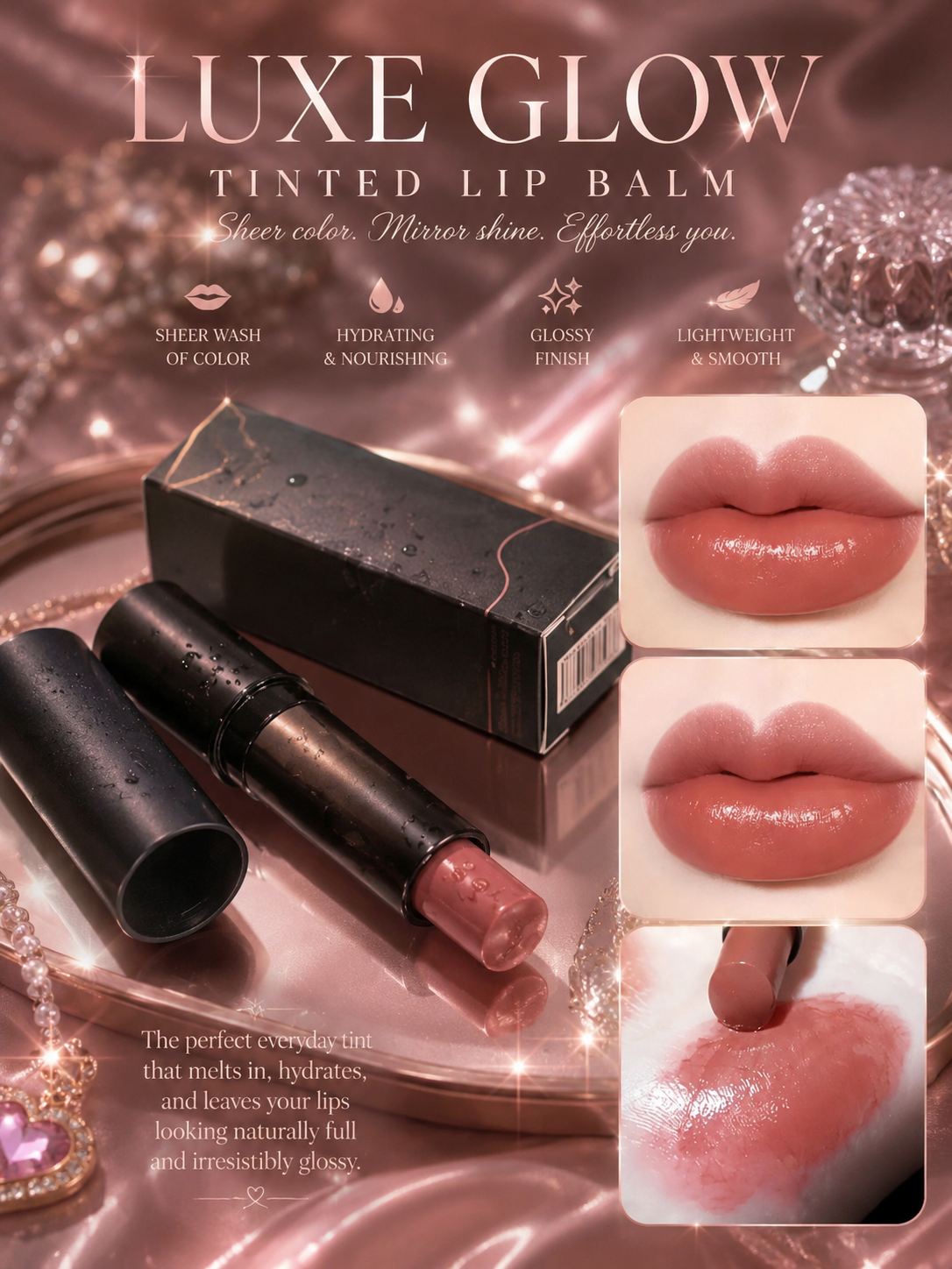 waterproof glossy nude lipstick