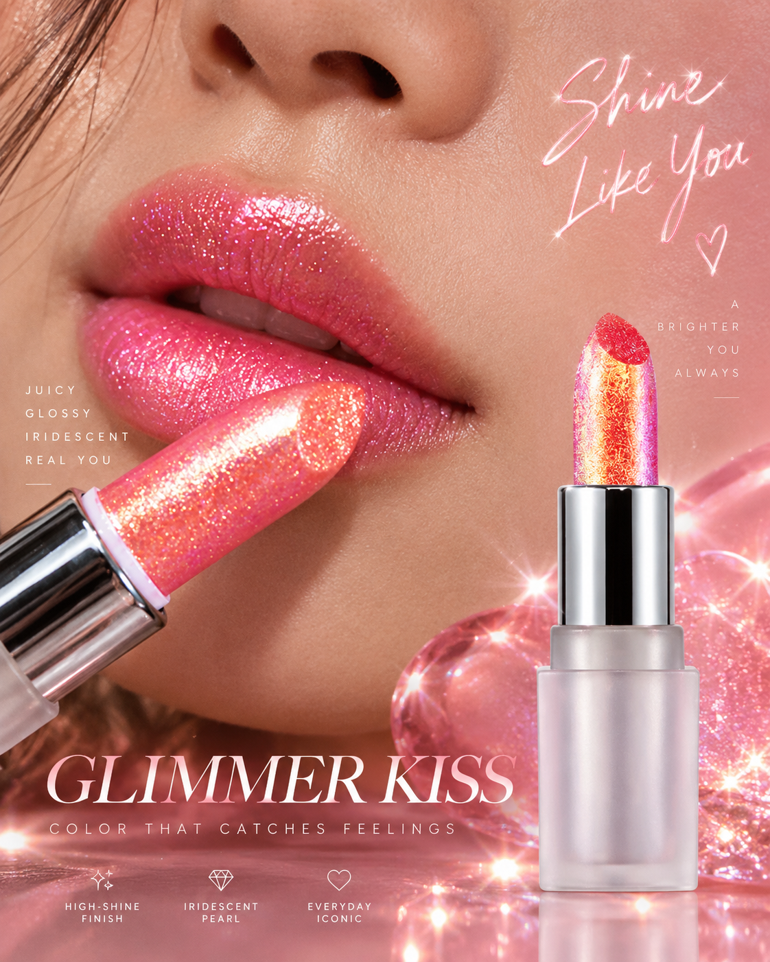 Magicolor Star Glow Lipstick PH Change Shift Lip Gloss