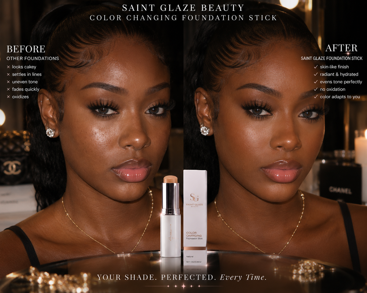 2-in-1 Color-Changing Foundation Stick Moisturizing Brightening For All Skin Types