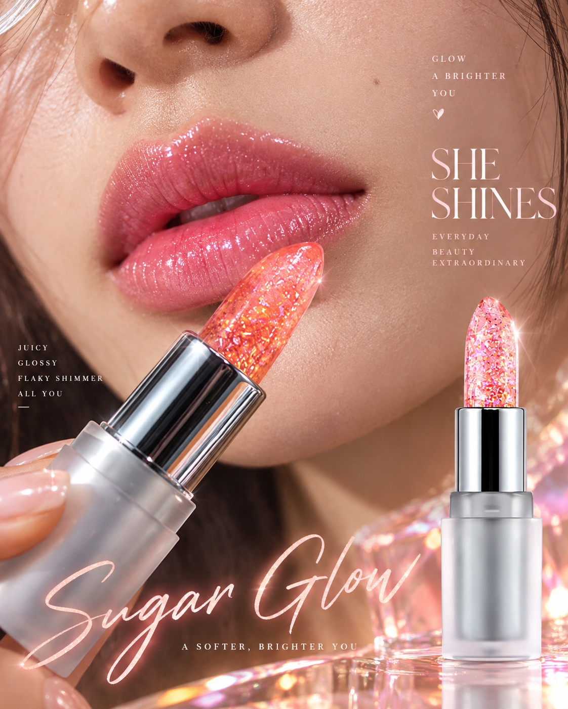 Magicolor Star Glow Lipstick PH Change Shift Lip Gloss