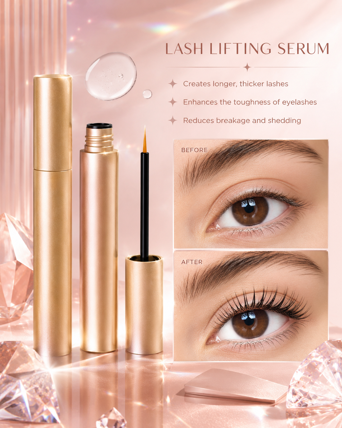 Lash Enhancing Serum - Peptide & Vitamin Cruelty-Free Serum