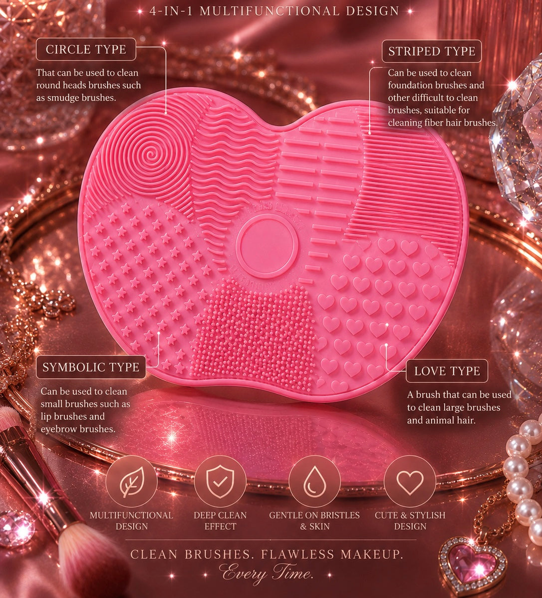 Makeup Brush scrubbing pad