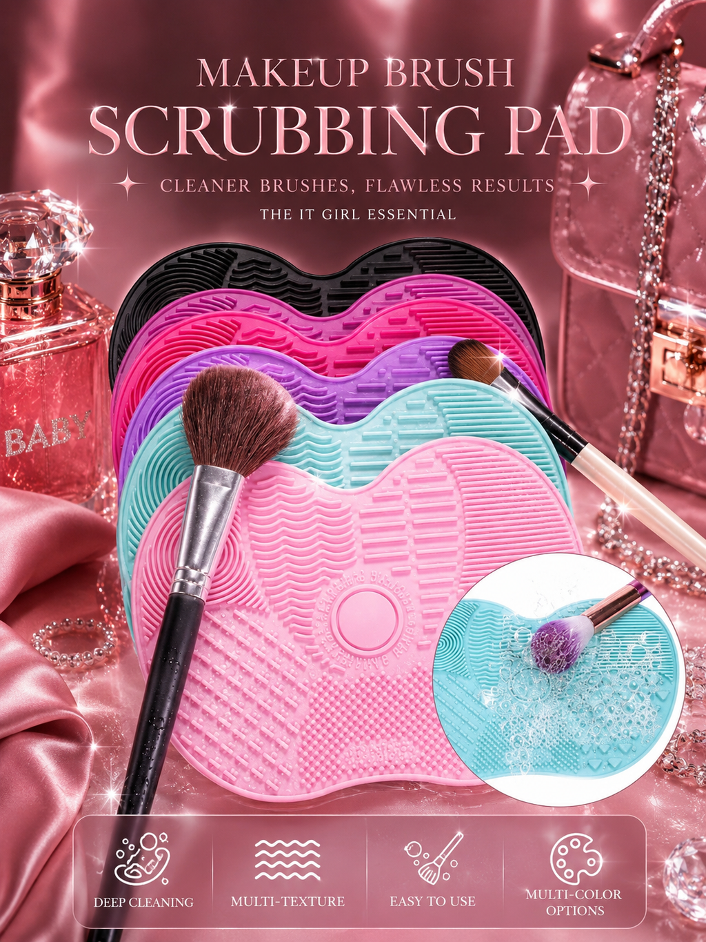 Makeup Brush scrubbing pad