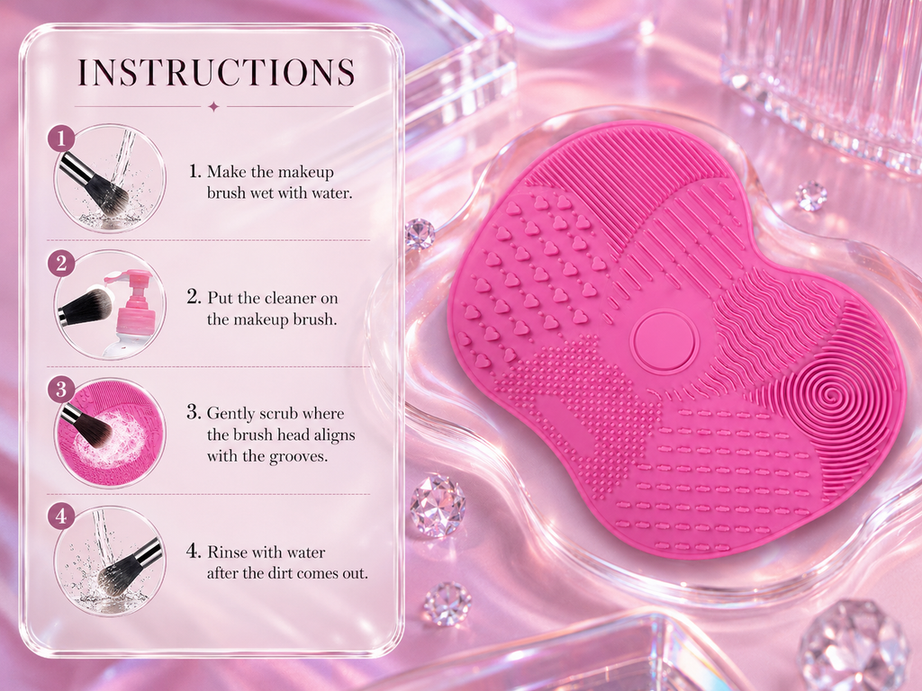 Makeup Brush scrubbing pad