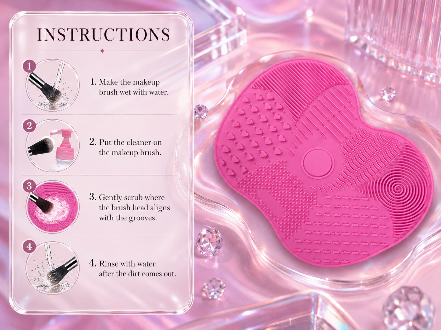 Makeup Brush scrubbing pad