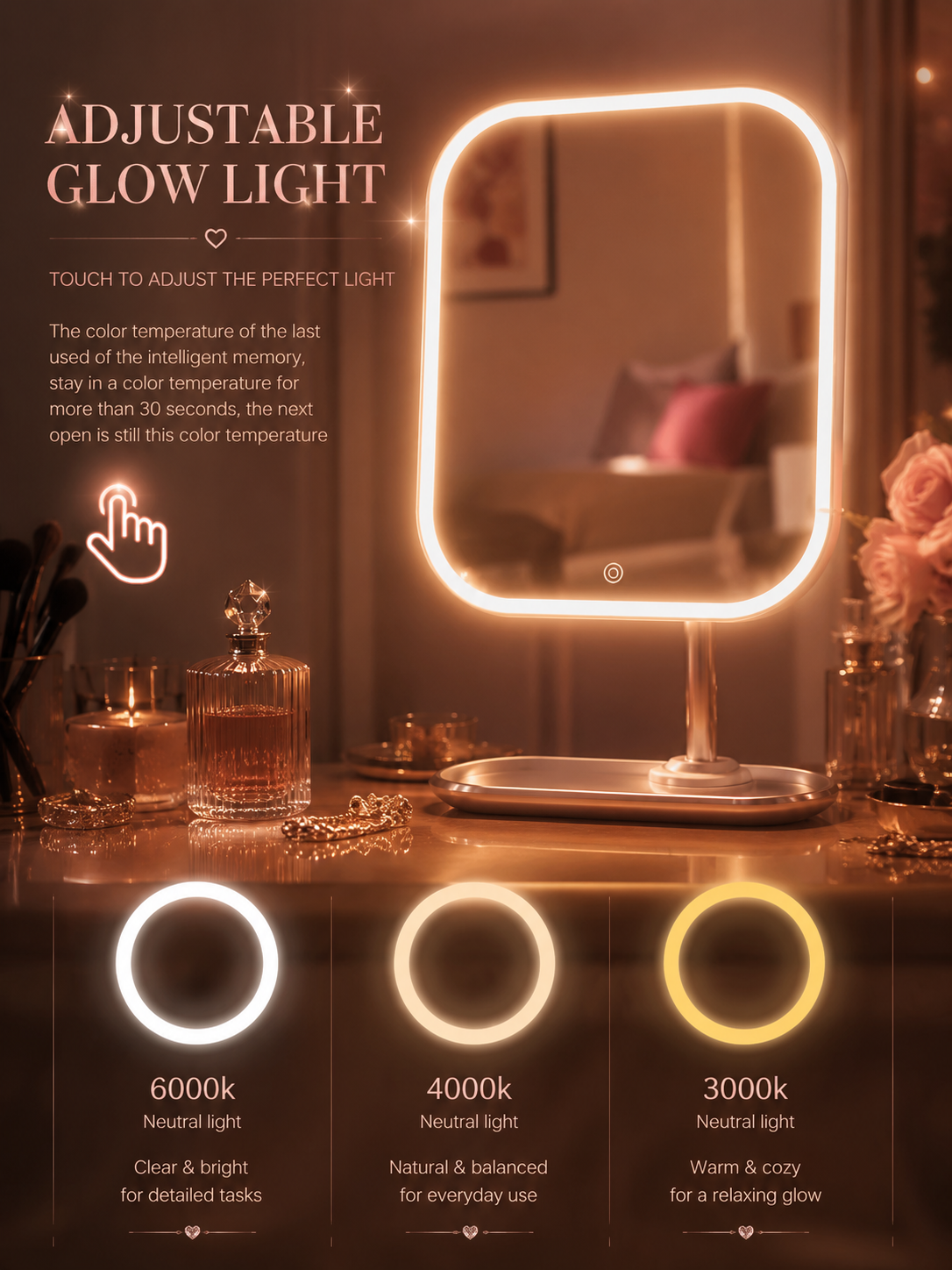 Designer Vanity glow light Mirror