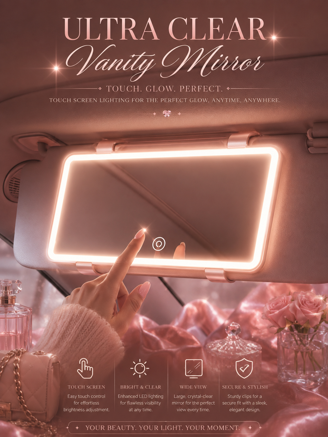 Car LED HD Makeup Mirror