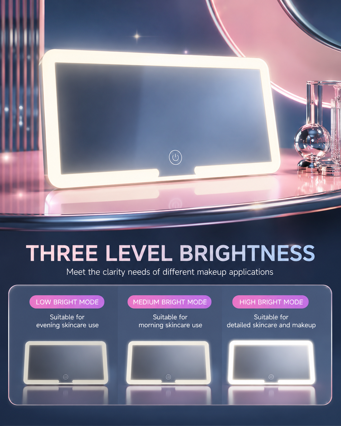 Car LED HD Makeup Mirror
