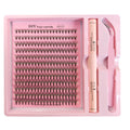 DIY Clusters Lash Kit Full Set 8-16mm Mix Bond&Seal/Tweezers
